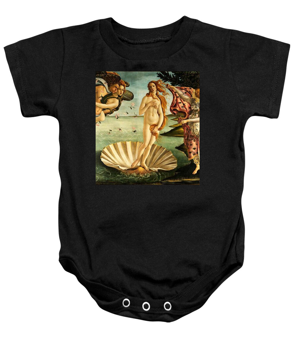 Botticelli Baby Onesie featuring the painting The Birth Of Venus #3 by Sandro Botticelli