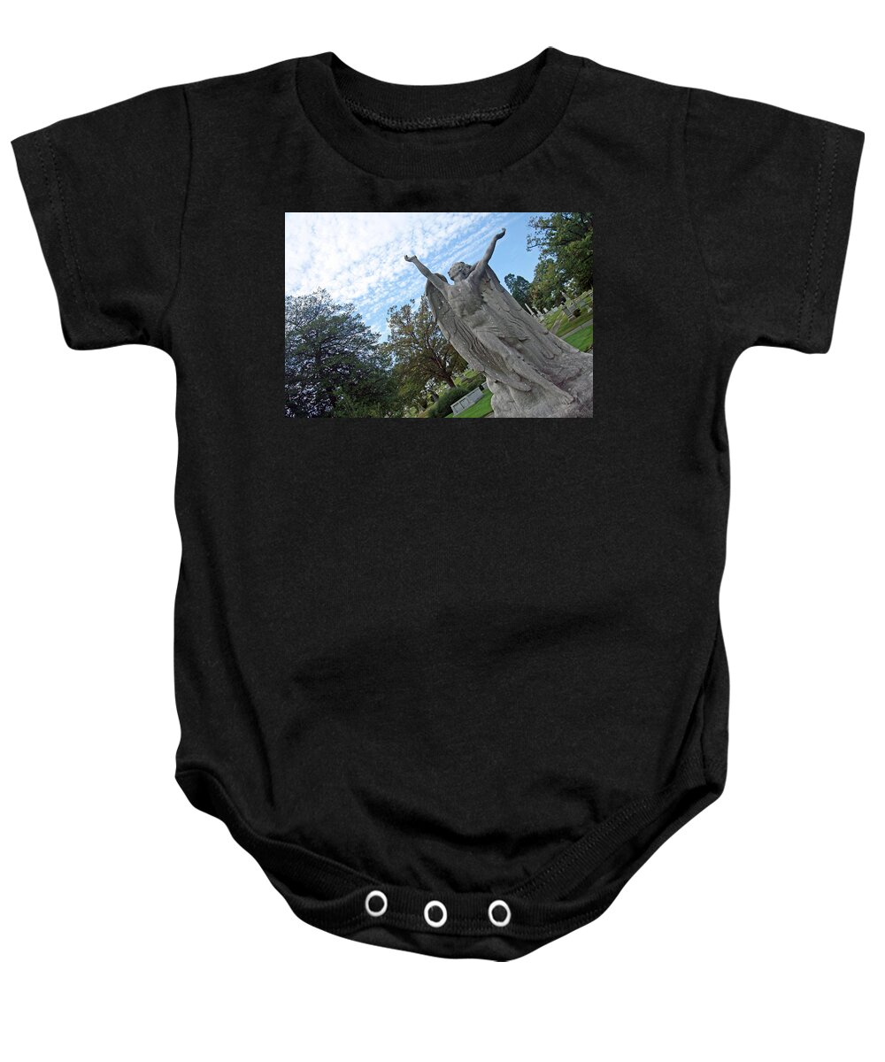 Anne Baby Onesie featuring the photograph Anne Simon's Angel by Cora Wandel
