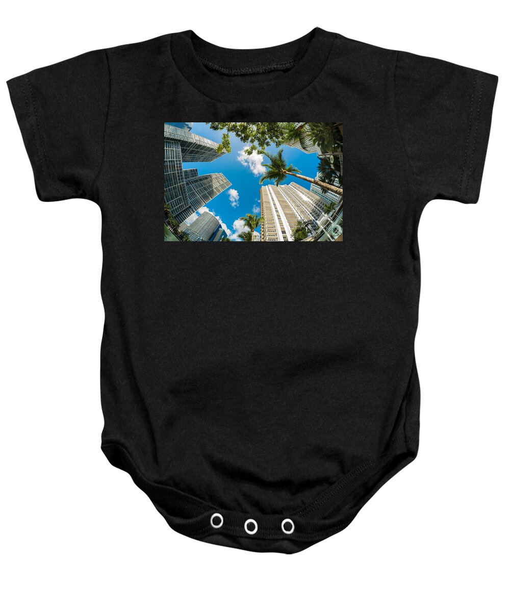 Architecture Baby Onesie featuring the photograph Downtown Miami #5 by Raul Rodriguez