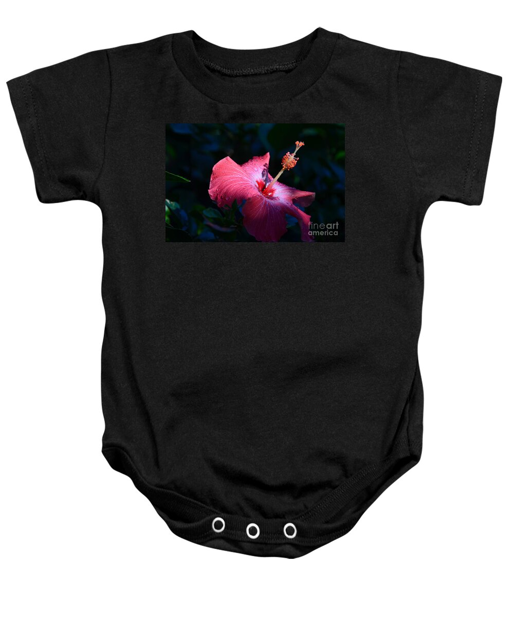 Hibiscus Baby Onesie featuring the photograph 8- Hibiscus by Joseph Keane