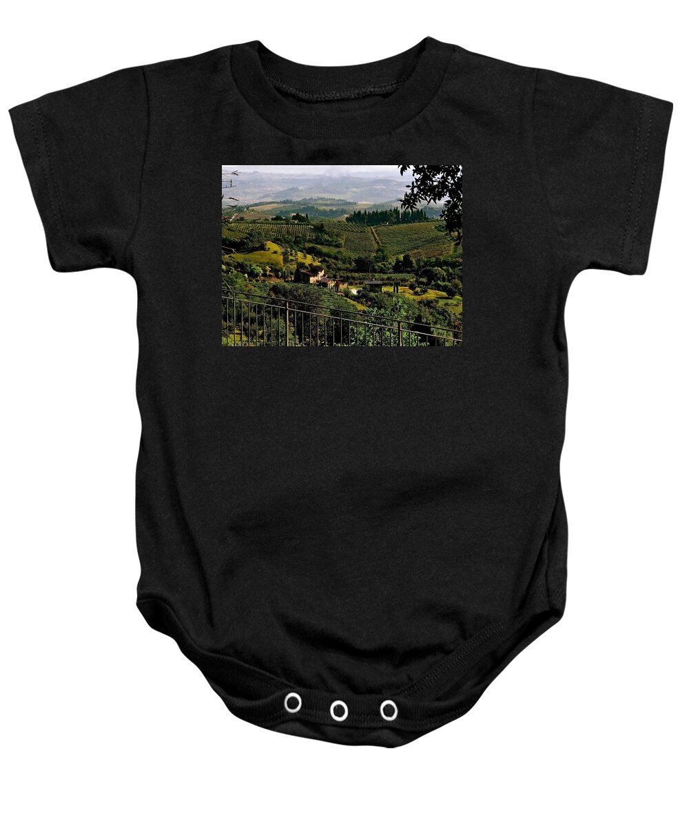 Tuscany Baby Onesie featuring the photograph A Day In Tuscany by Ira Shander
