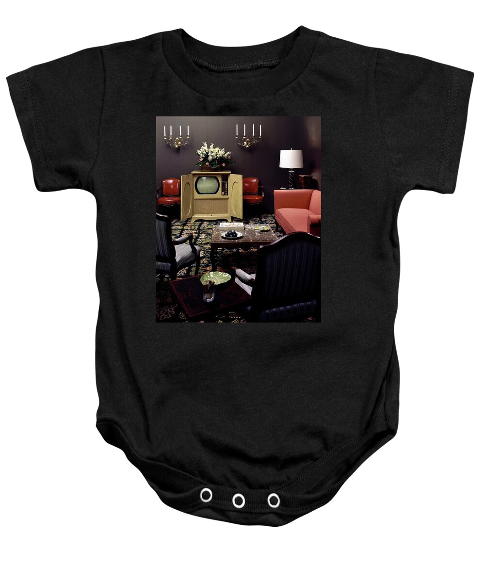 Furniture Baby Onesie featuring the photograph A Living Room by Haanel Cassidy