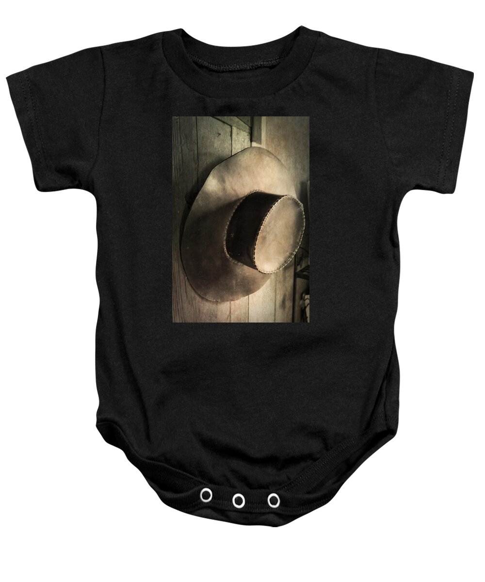 Hat Baby Onesie featuring the photograph A Place to Hang Your Hat by Jeff Mize