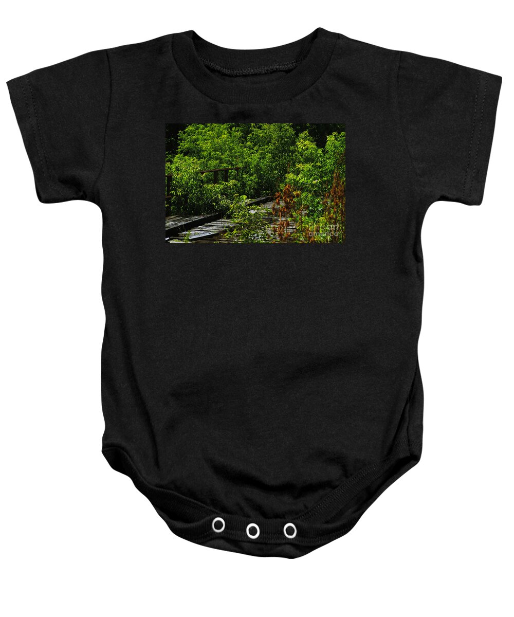 Rochester Baby Onesie featuring the photograph Abandoned Railroad by William Norton