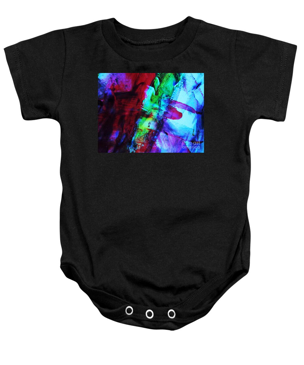 Red Baby Onesie featuring the photograph Abstract Bold colors by Andrea Anderegg