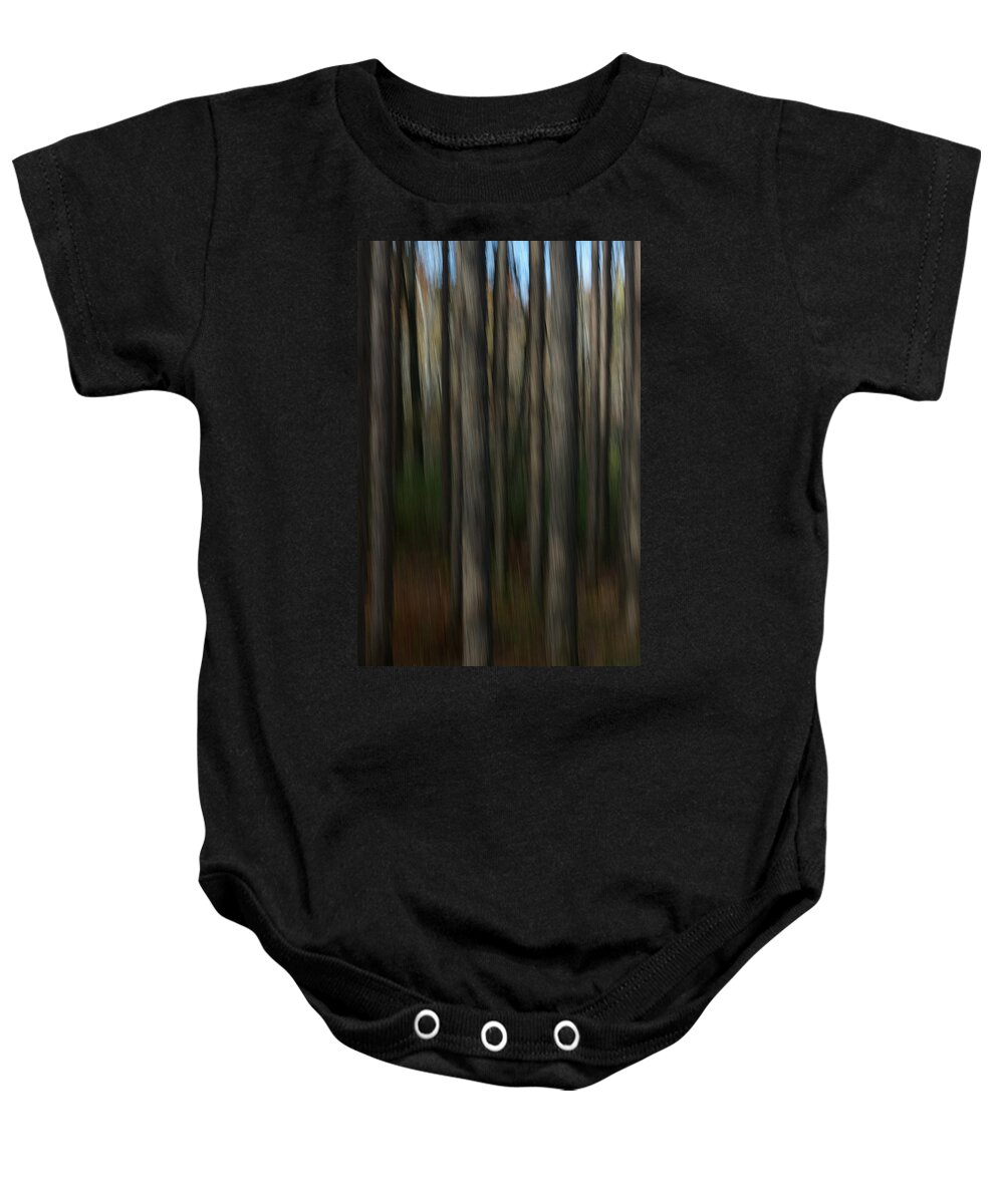 Pines Baby Onesie featuring the photograph Abstract Woods by Randy Pollard