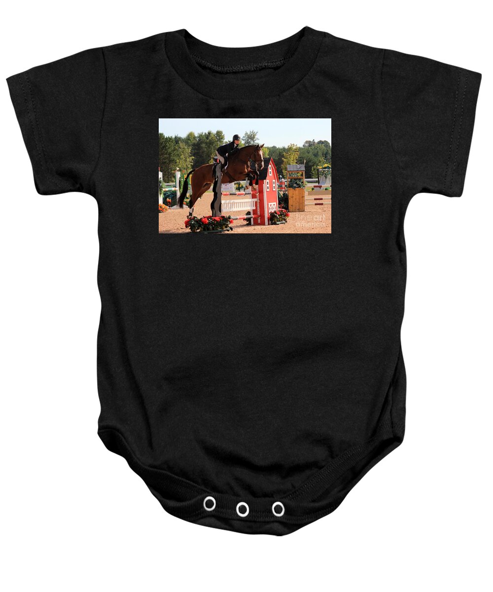 Horse Baby Onesie featuring the photograph Ac-medal18 by Janice Byer