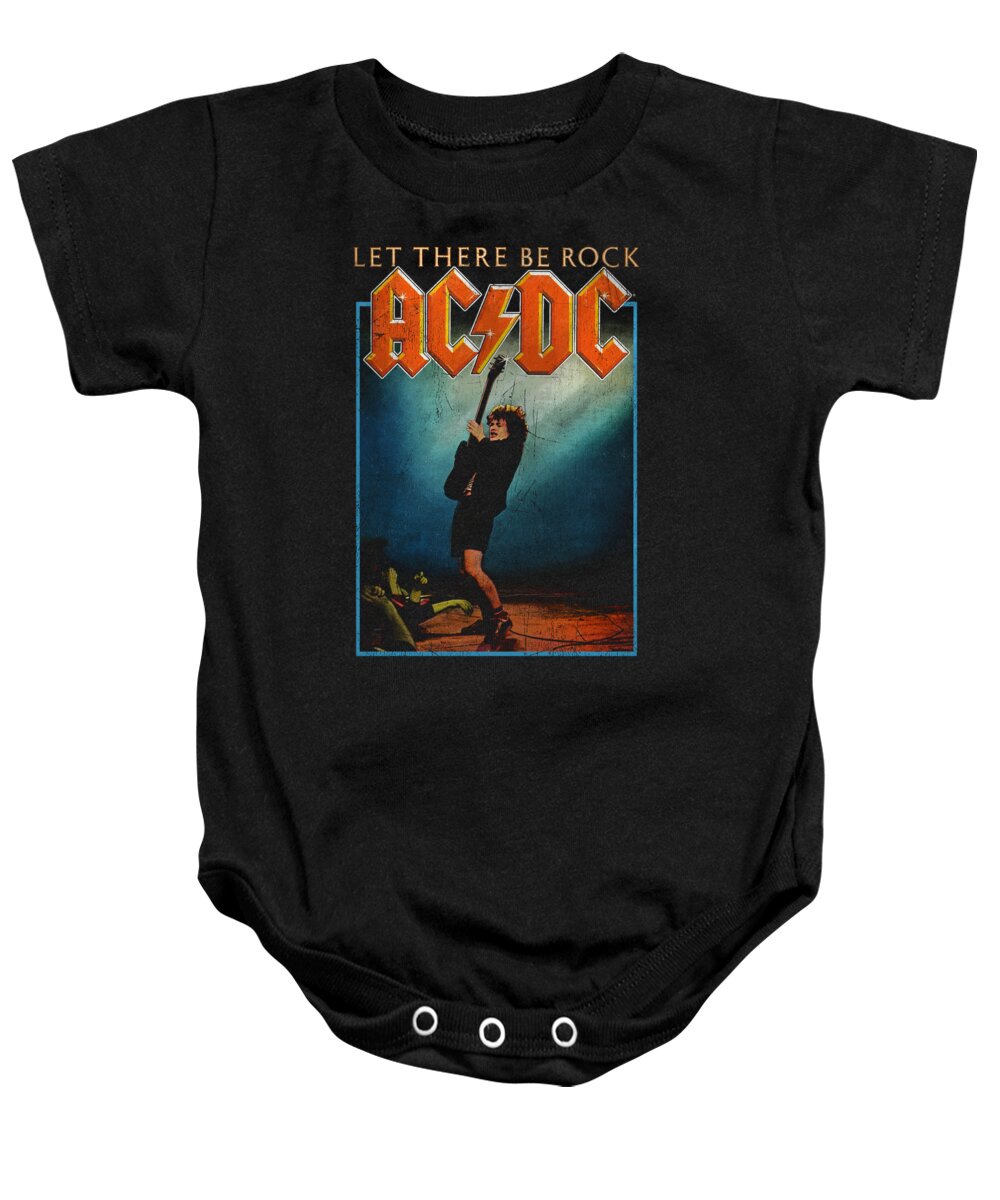  Baby Onesie featuring the digital art Acdc - Let There Be Rock by Brand A