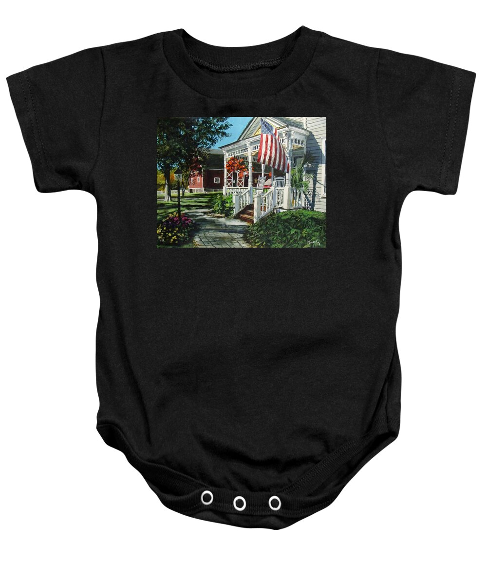 Farm Baby Onesie featuring the painting An American Dream by William Brody