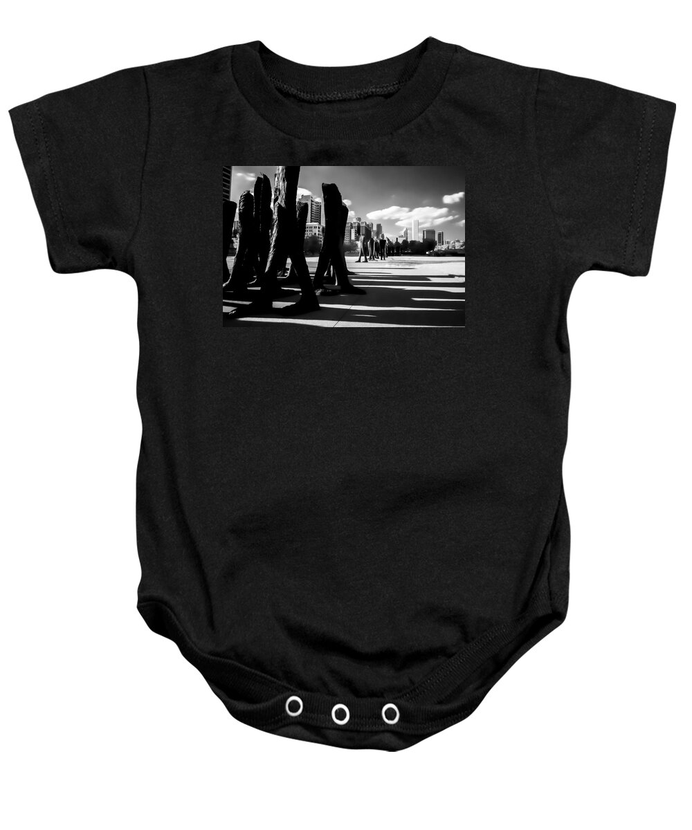 Infrared Baby Onesie featuring the photograph An infrared look at Chicago's Agora by Sven Brogren