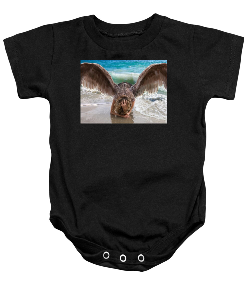 Angel Baby Onesie featuring the photograph Angels- I Will Not Give Up On You by Acropolis De Versailles