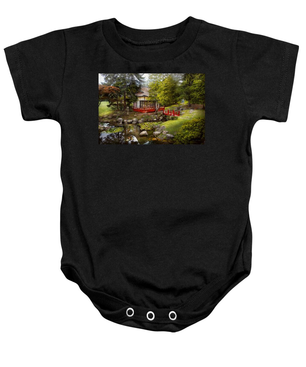 Japan Baby Onesie featuring the photograph Architecture - Japan - Tranquil moments by Mike Savad