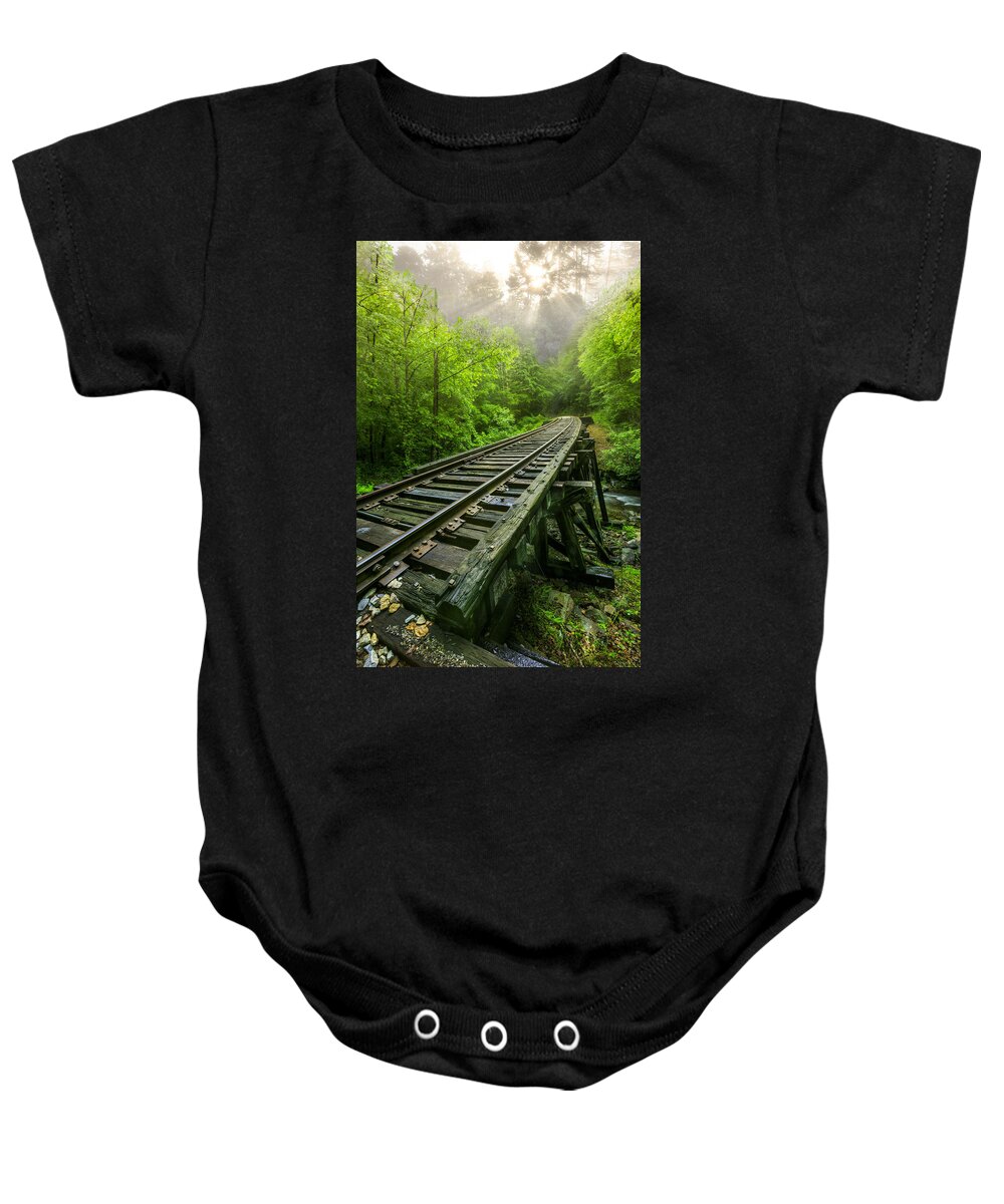 Andrews Baby Onesie featuring the photograph Around the Bend by Debra and Dave Vanderlaan