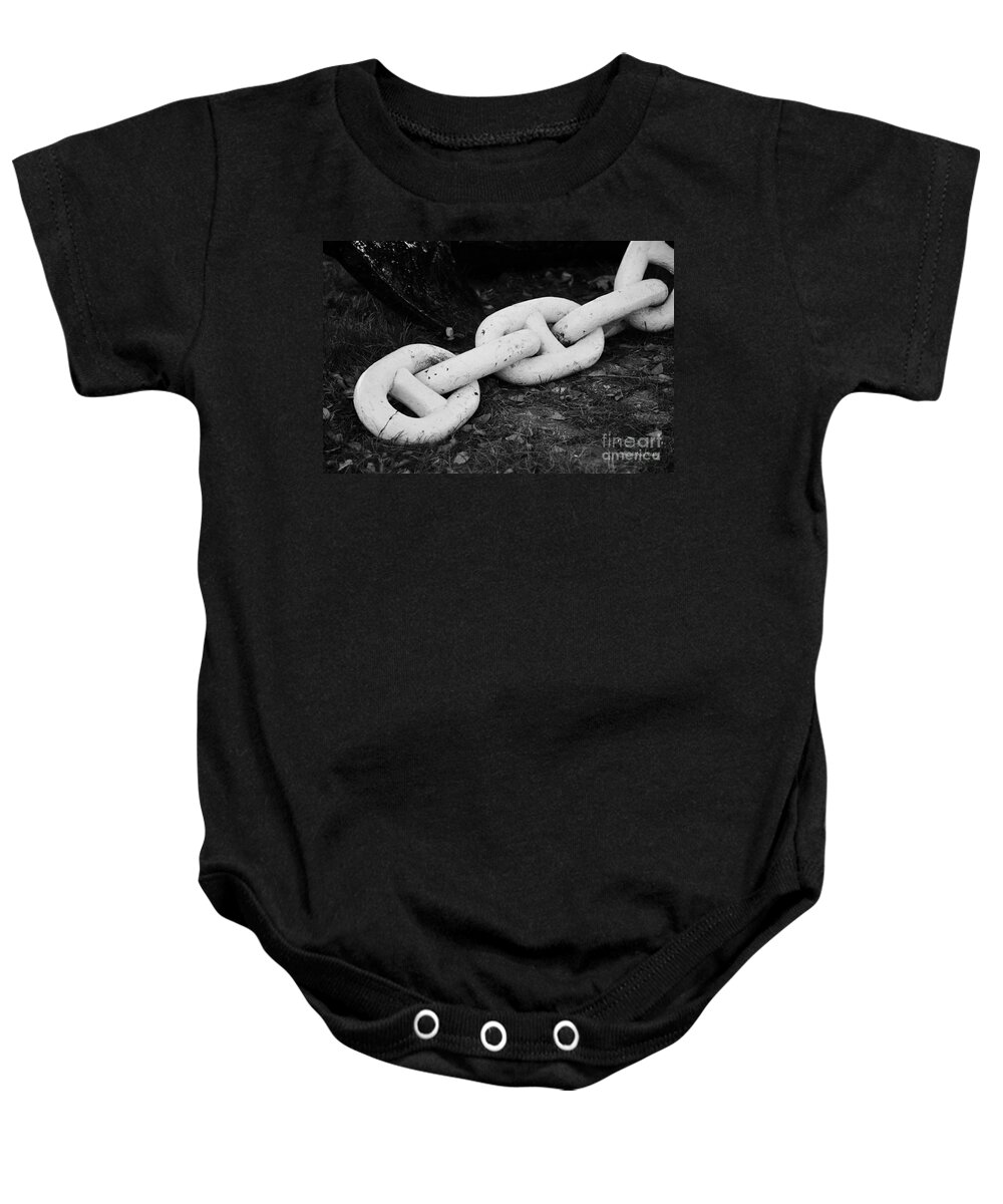 Anchor Chain Baby Onesie featuring the photograph As Strong As It Gets by Randi Grace Nilsberg