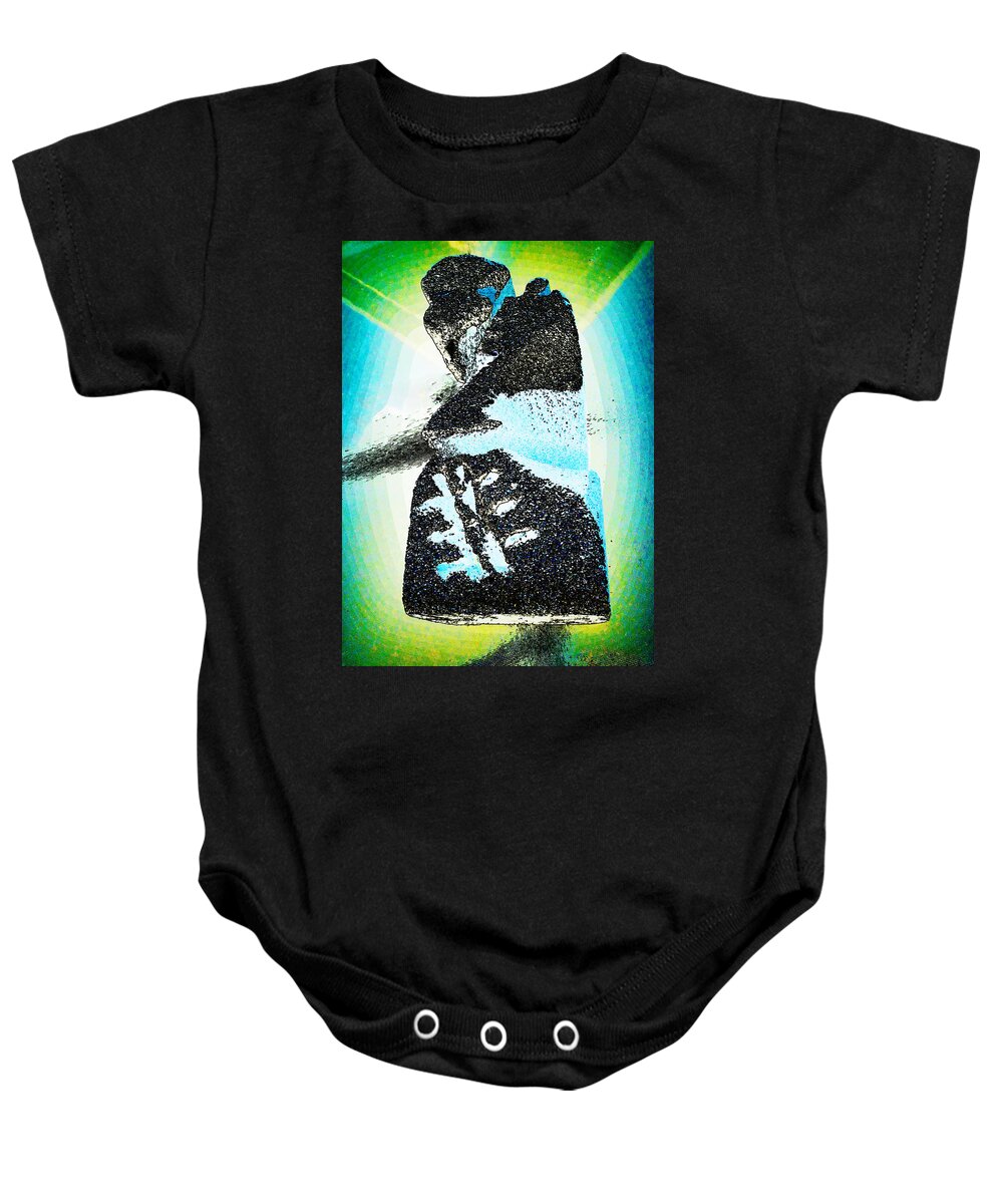 Rainbow Baby Onesie featuring the digital art Atomic Decay by Steve Taylor