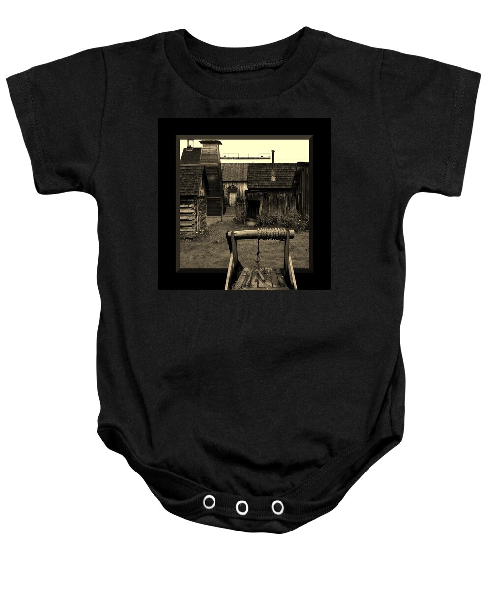 Western Baby Onesie featuring the photograph Back Yard Gold Mine by Barbara St Jean