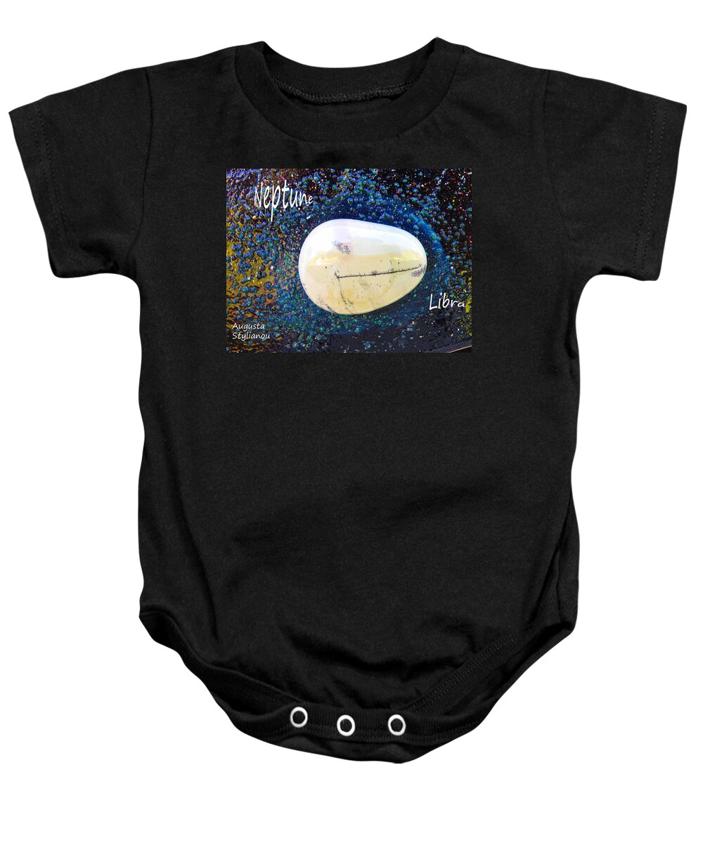 Augusta Stylianou Baby Onesie featuring the painting Barack Obama Neptune by Augusta Stylianou