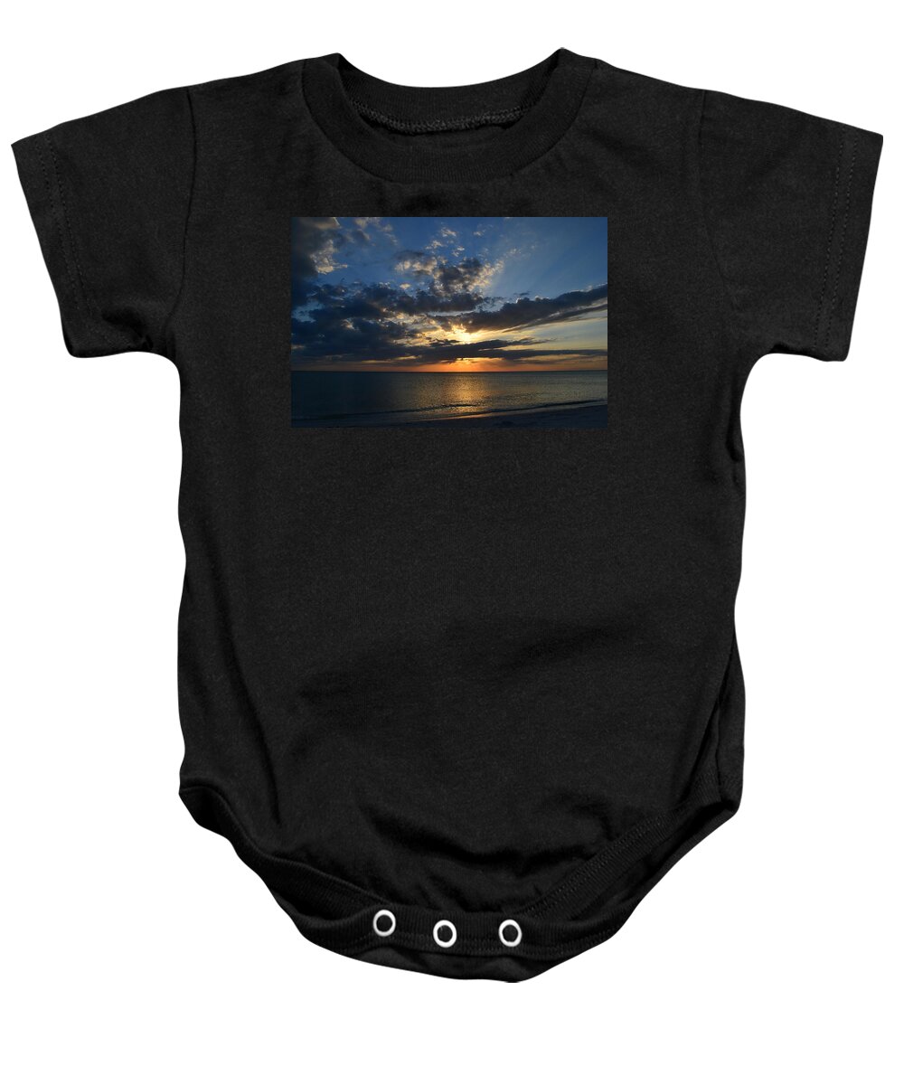 Sunset Baby Onesie featuring the photograph Be In The Present by Melanie Moraga