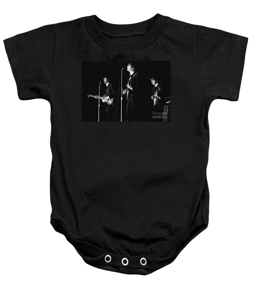 Beatles Baby Onesie featuring the photograph Beatles In Concert, 1964 by Larry Mulvehill