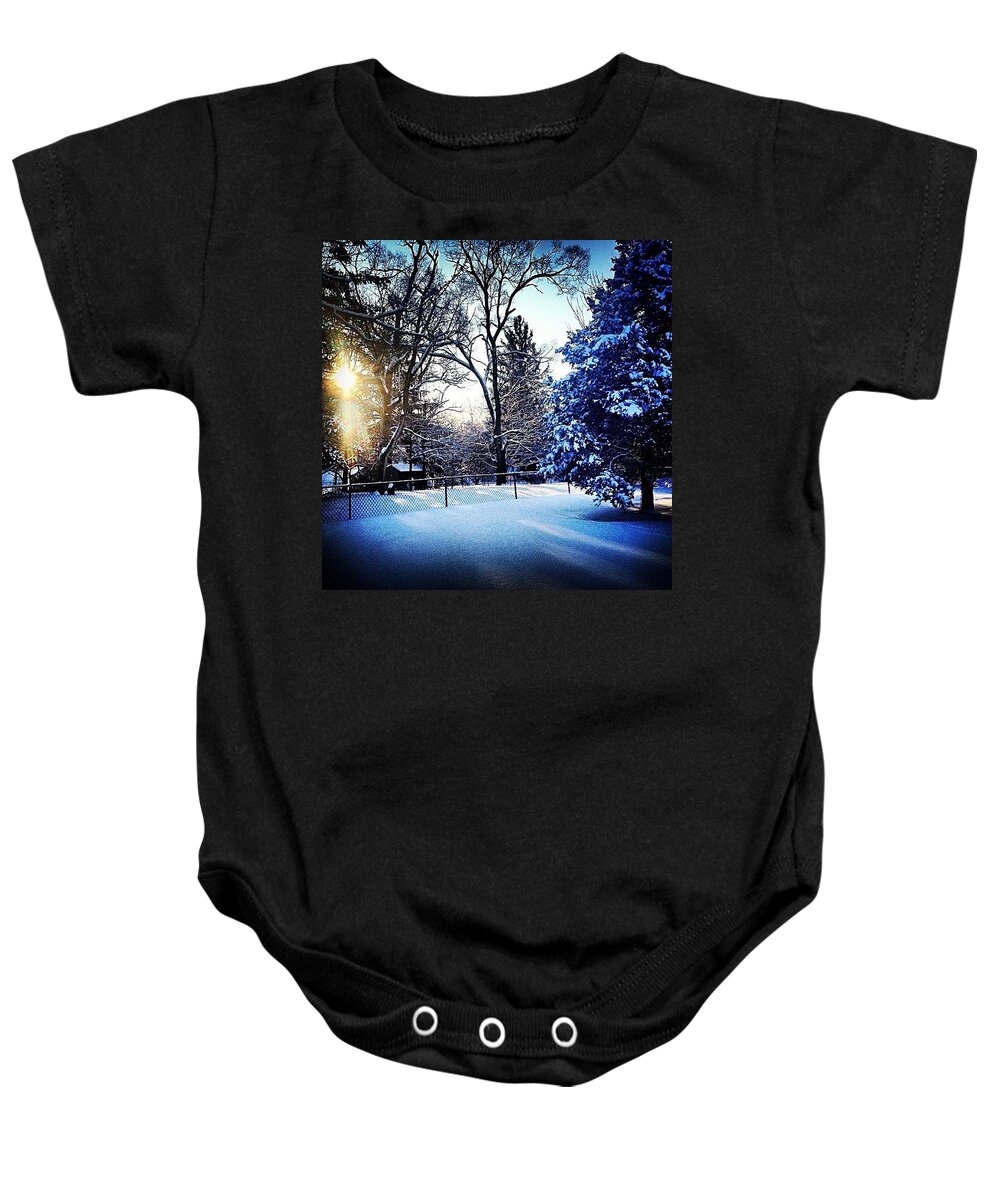 Winter Baby Onesie featuring the photograph Beautiful After The Storm by Frank J Casella