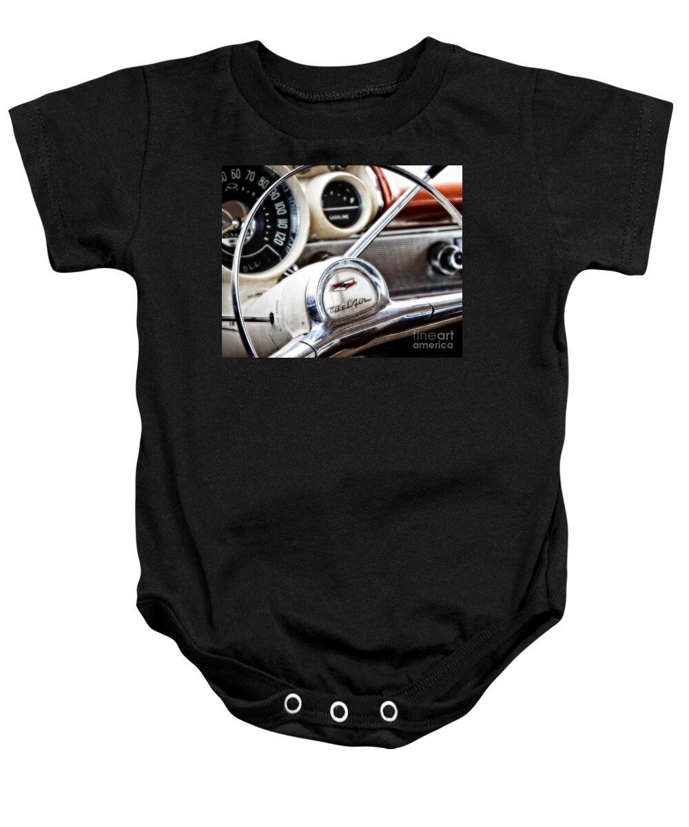 Classic Car Baby Onesie featuring the photograph Bel Aire by Jarrod Erbe