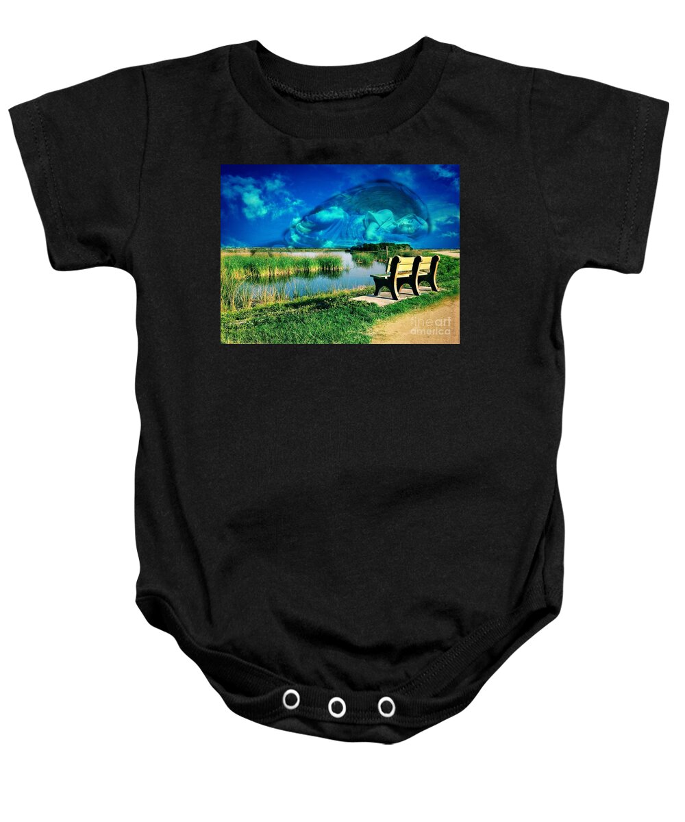 Angels Baby Onesie featuring the photograph Believe in your dreams by Carlos Avila