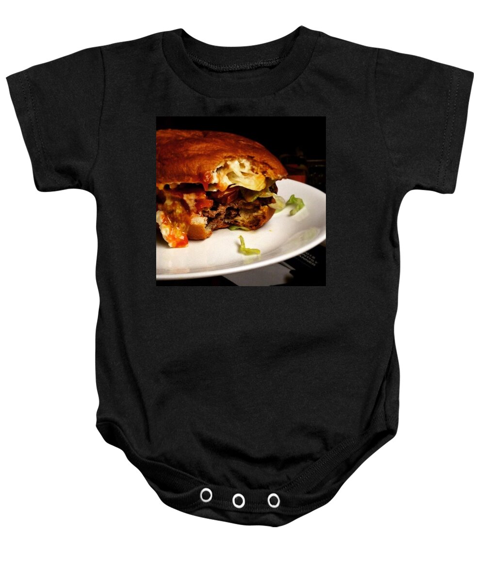 Food Baby Onesie featuring the photograph Bite Into Goodness by Frank J Casella