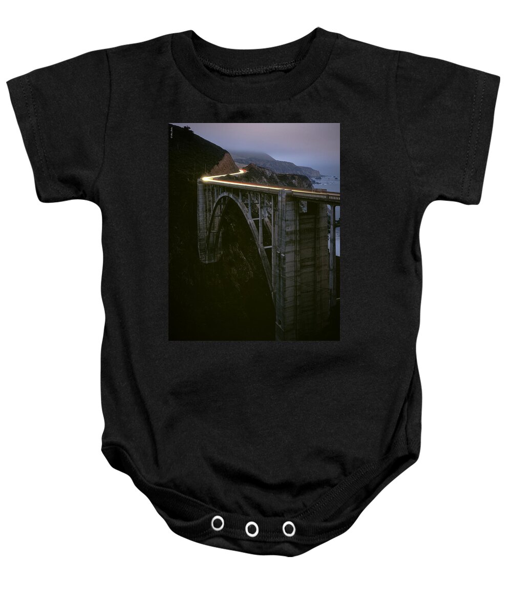 Bixby Creek Baby Onesie featuring the photograph Bixby Bridge by Alexander Fedin