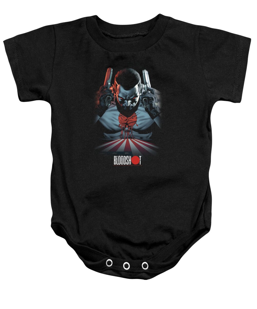  Baby Onesie featuring the digital art Bloodshot - Blood Lines by Brand A