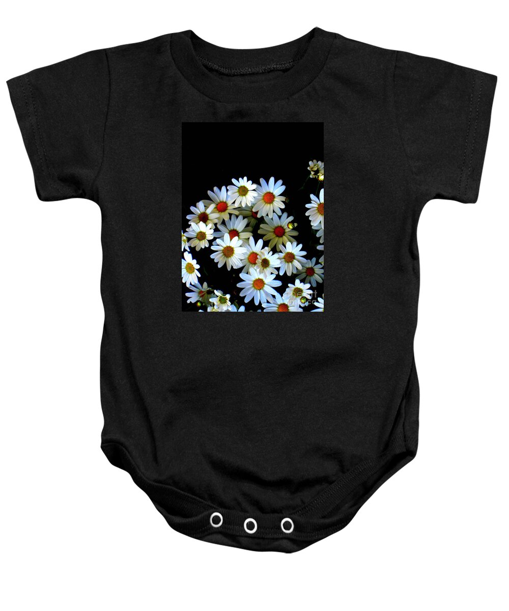 Flowers Baby Onesie featuring the photograph Blossoming darkness by Pauli Hyvonen