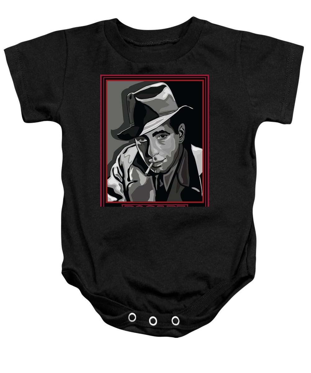 Humphery Bogart Baby Onesie featuring the digital art Bogart by Larry Butterworth