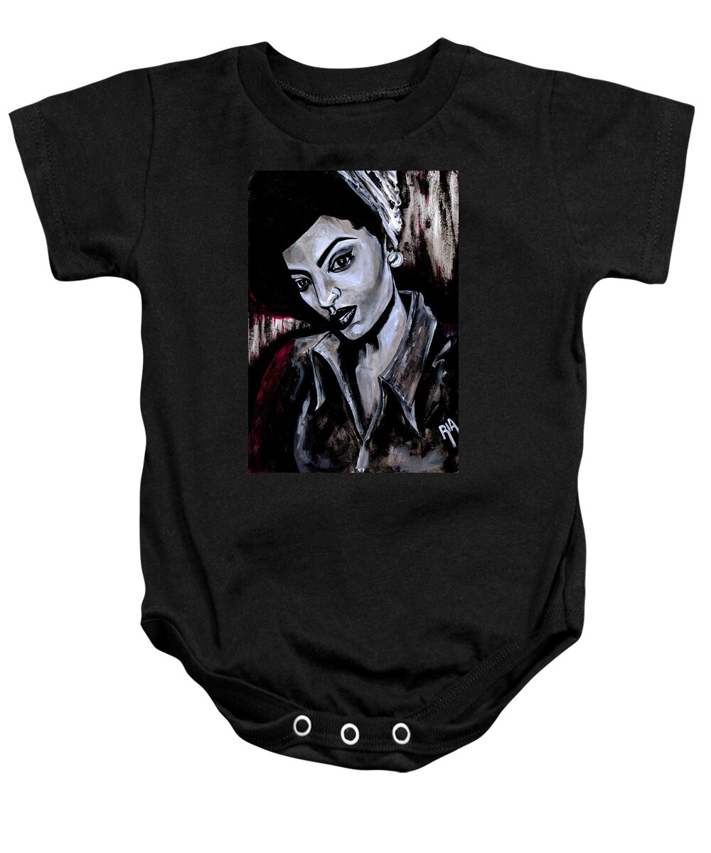 Sexy Baby Onesie featuring the photograph Bonne nuit mon amour-Je t aime by Artist RiA