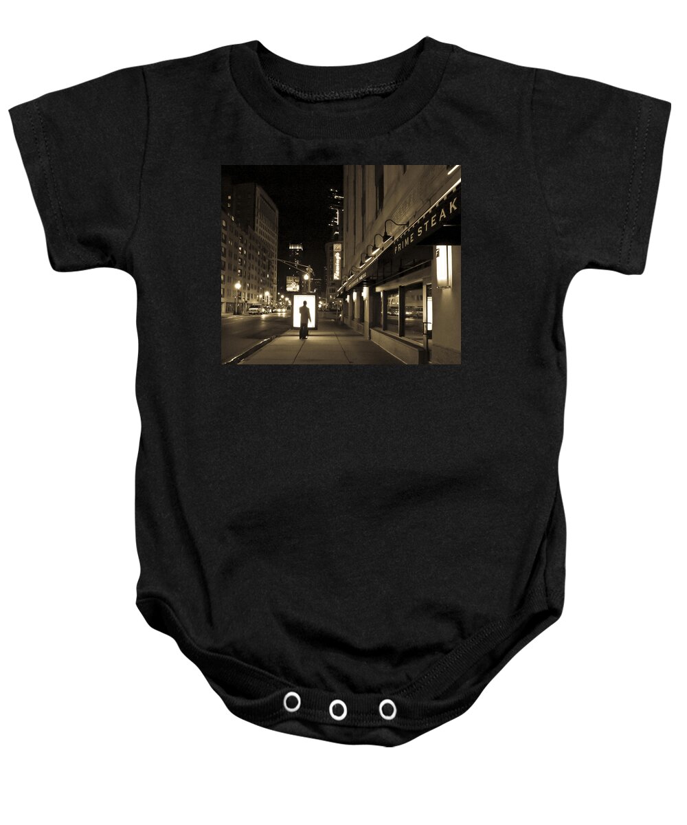 Boston Baby Onesie featuring the photograph Boston Glow Toned by Frank Winters