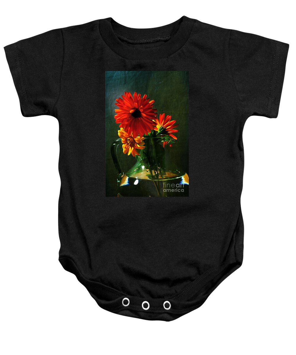 Flowers Baby Onesie featuring the photograph Bright and Dominant by Randi Grace Nilsberg