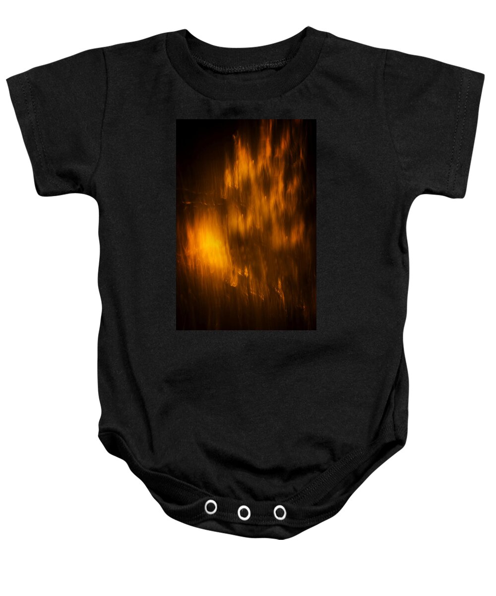 Brush Fire Baby Onesie featuring the photograph Brush Fire Abstract by Mark Andrew Thomas