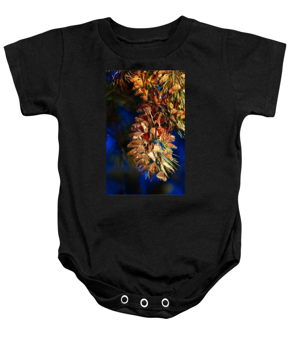 Abstract Baby Onesie featuring the photograph Butterfly Cluster Fractal by Beth Sargent