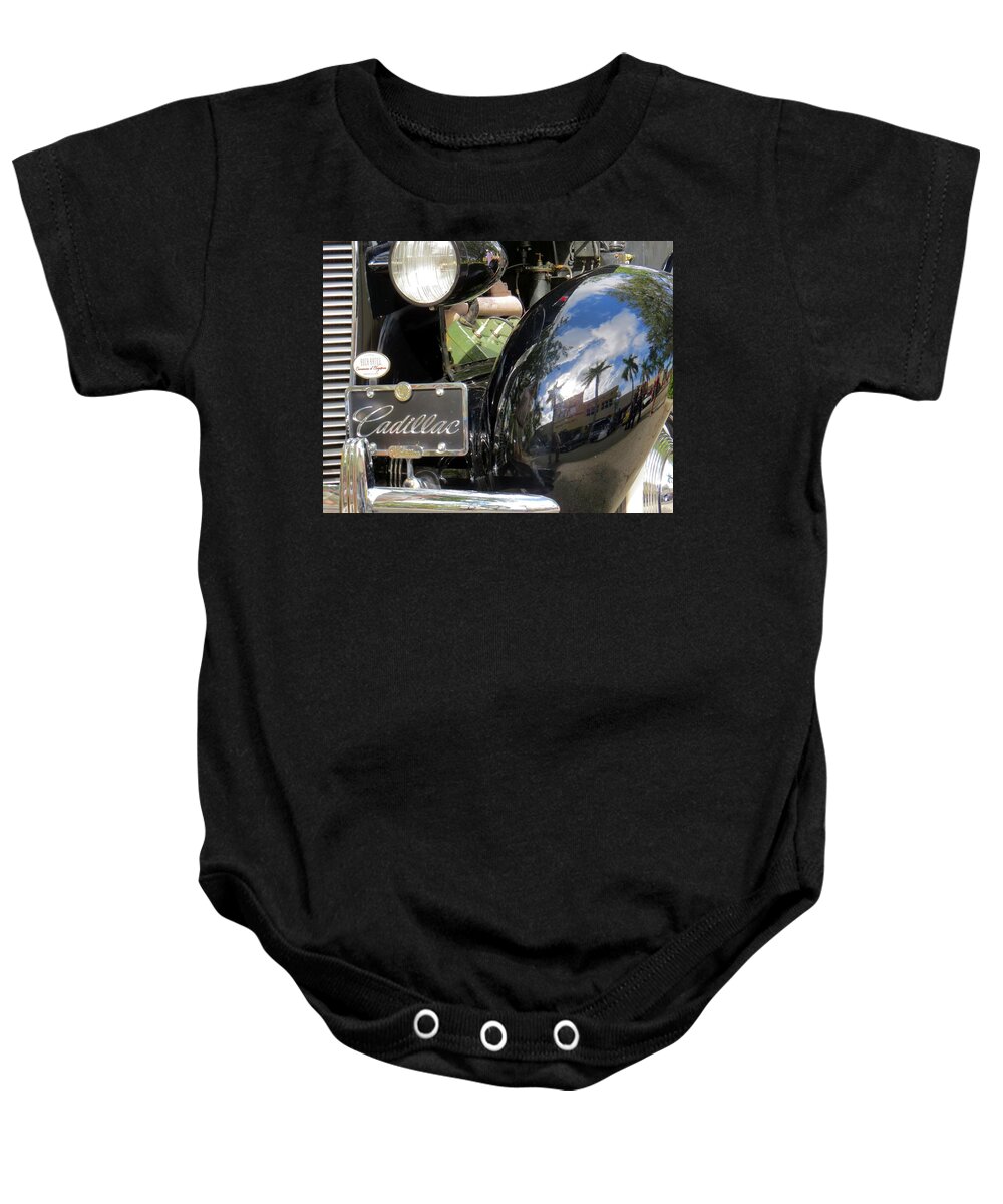 Art Baby Onesie featuring the photograph Cadillac by Dart Humeston
