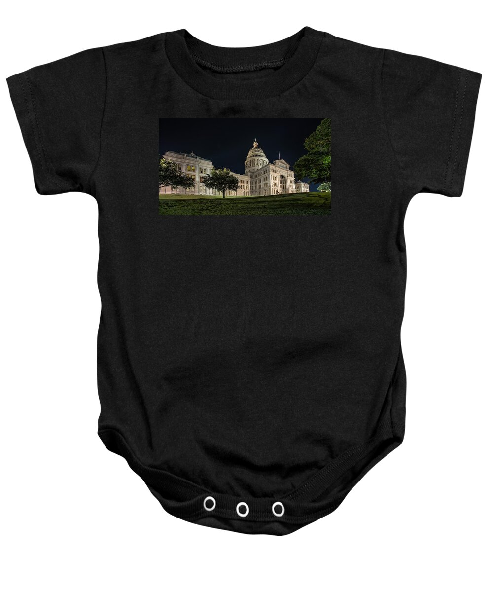 Austin Baby Onesie featuring the photograph Capital On A Hill by David Downs