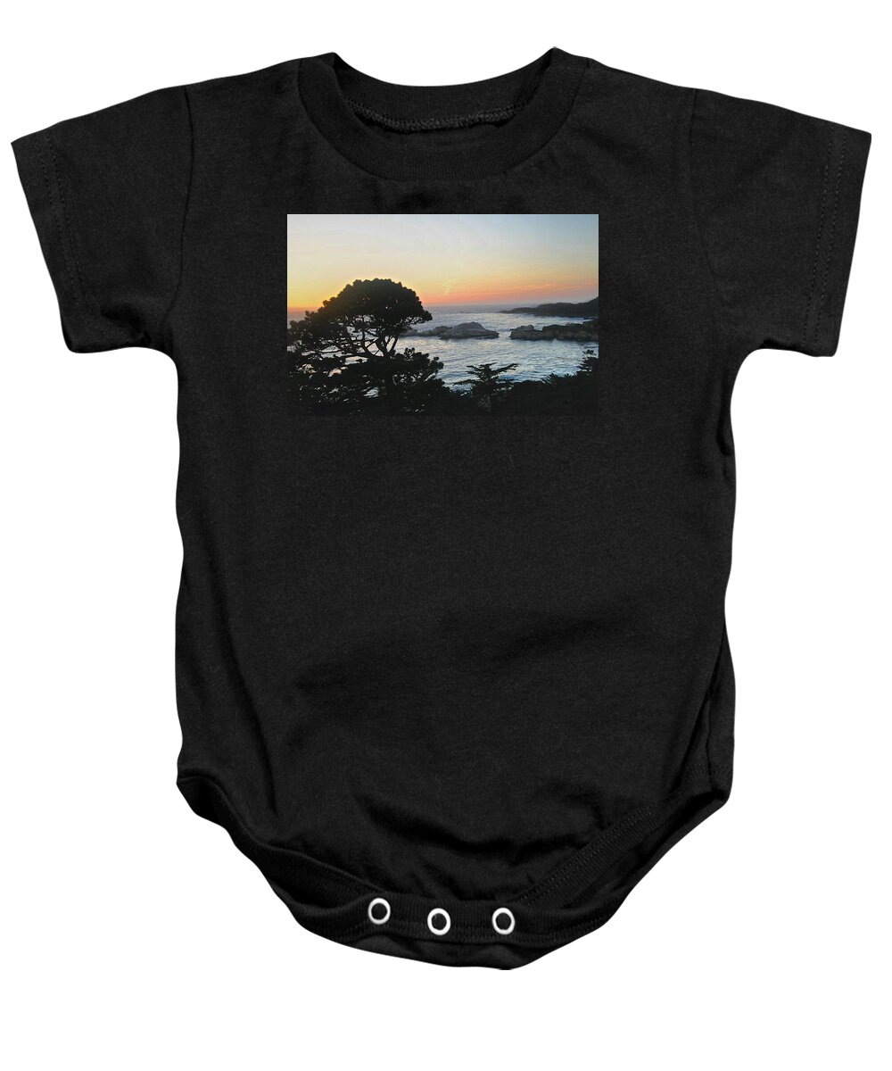 California Sunset Baby Onesie featuring the photograph Carmel's Scenic Beauty by Kristina Deane
