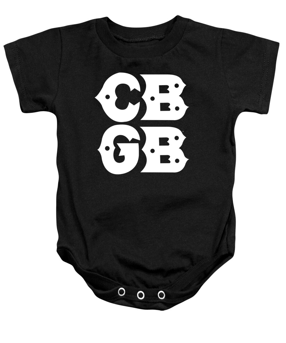  Baby Onesie featuring the digital art Cbgb - Stacked Logo by Brand A
