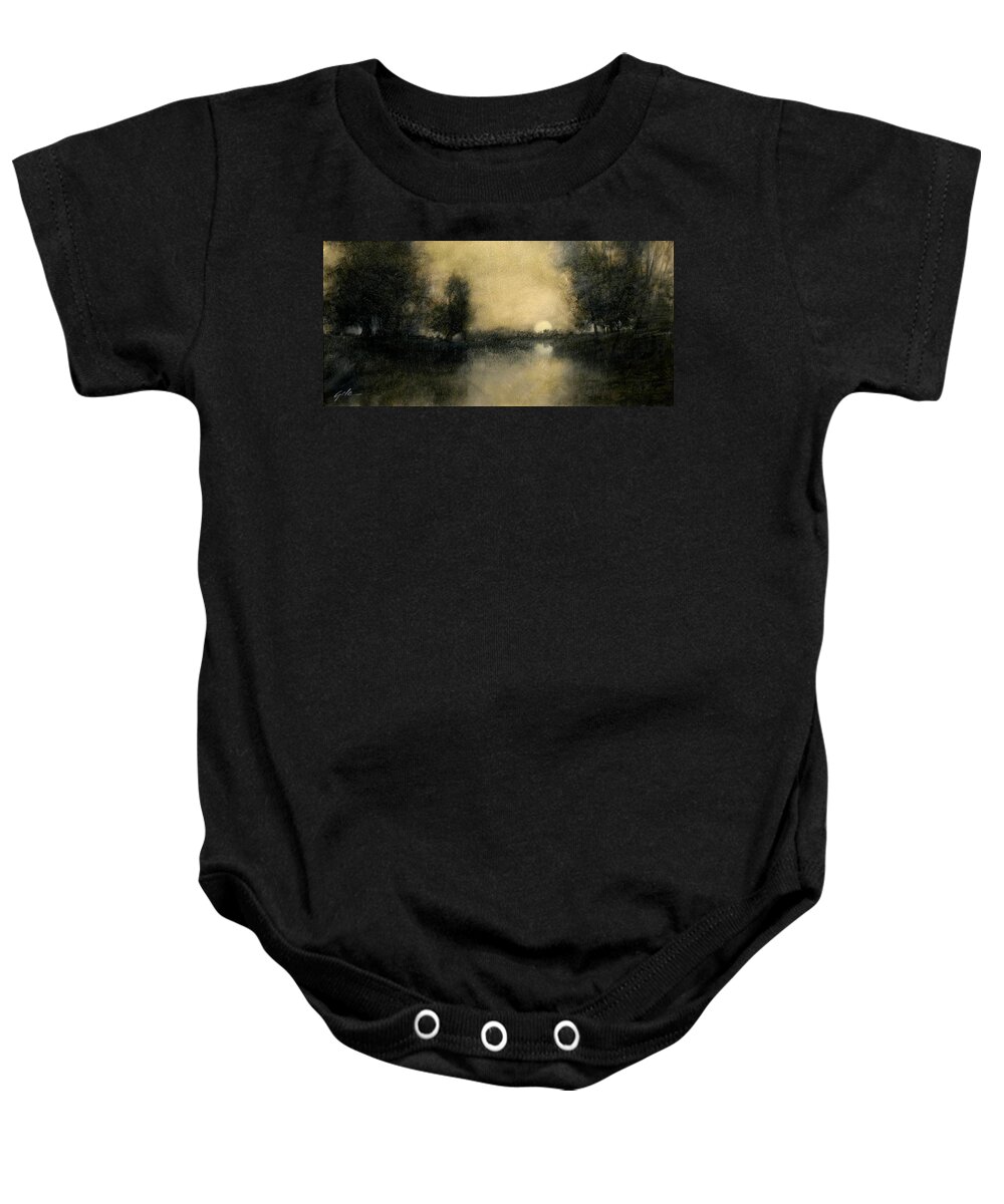 Celstial Baby Onesie featuring the painting Celestial Place #1 by Jim Gola