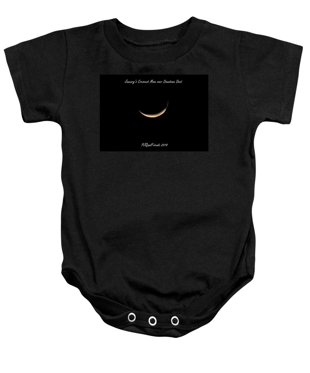 Cheshire Moon Baby Onesie featuring the photograph Cheshire Moon by PJQandFriends Photography