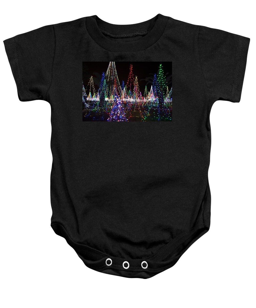 Christmas Baby Onesie featuring the photograph Christmas Lights 3 by Richard Goldman