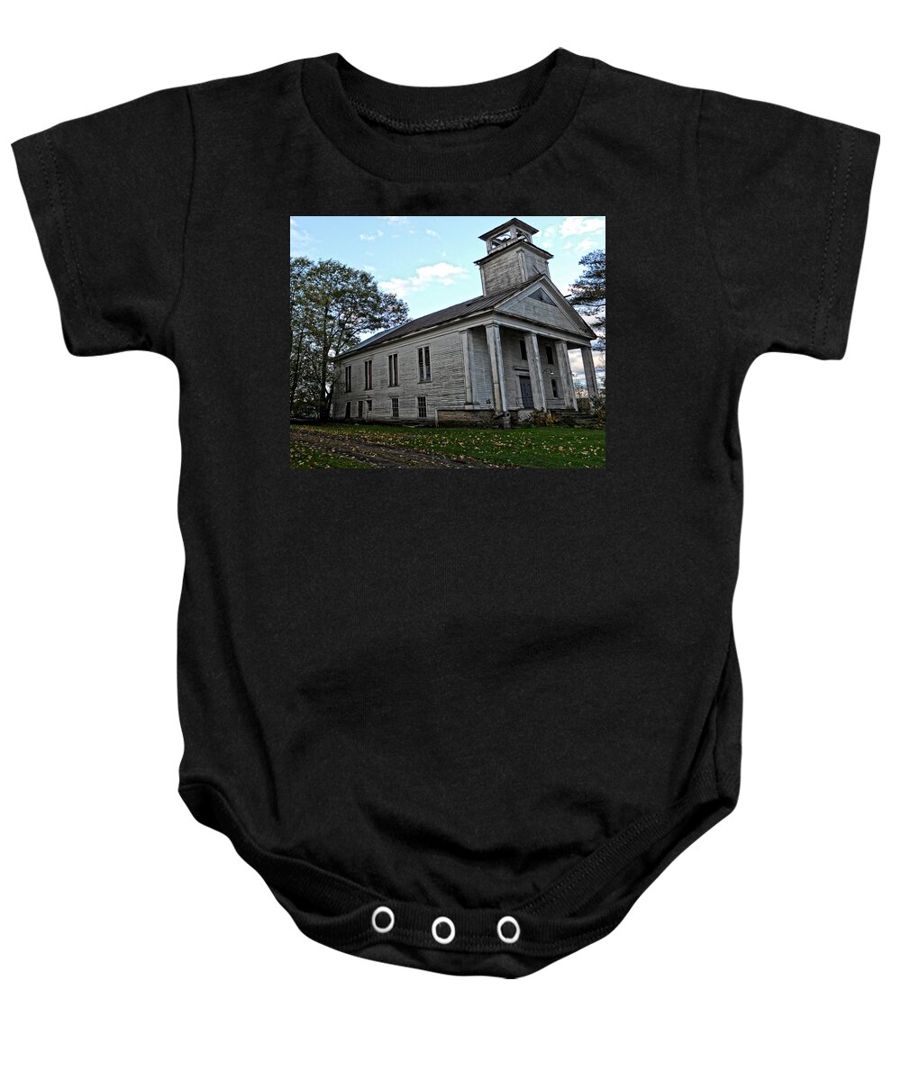 Hdr Baby Onesie featuring the photograph Church HDR by Maggy Marsh