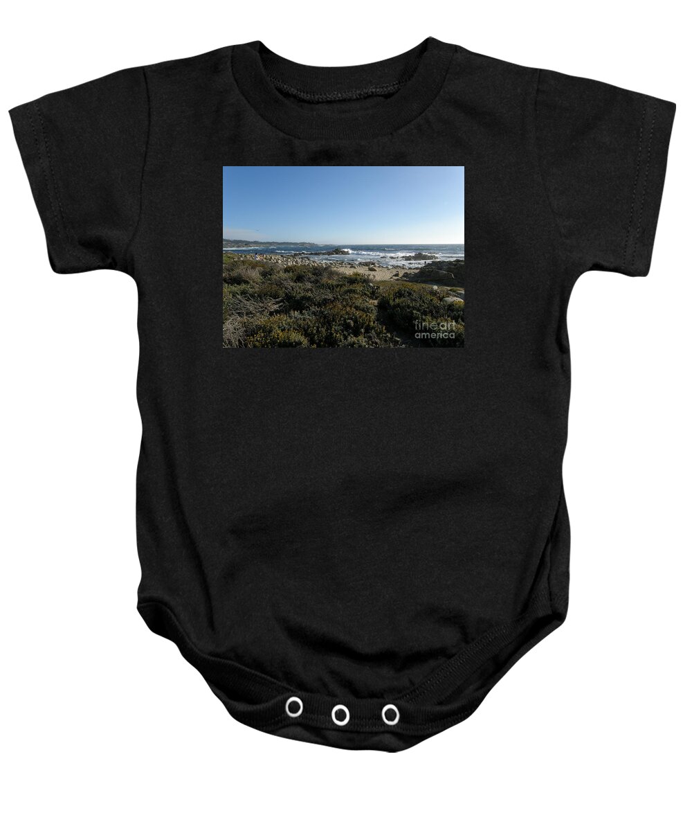 Beach Baby Onesie featuring the photograph Clear Day at Asilomar Beach by Bev Conover
