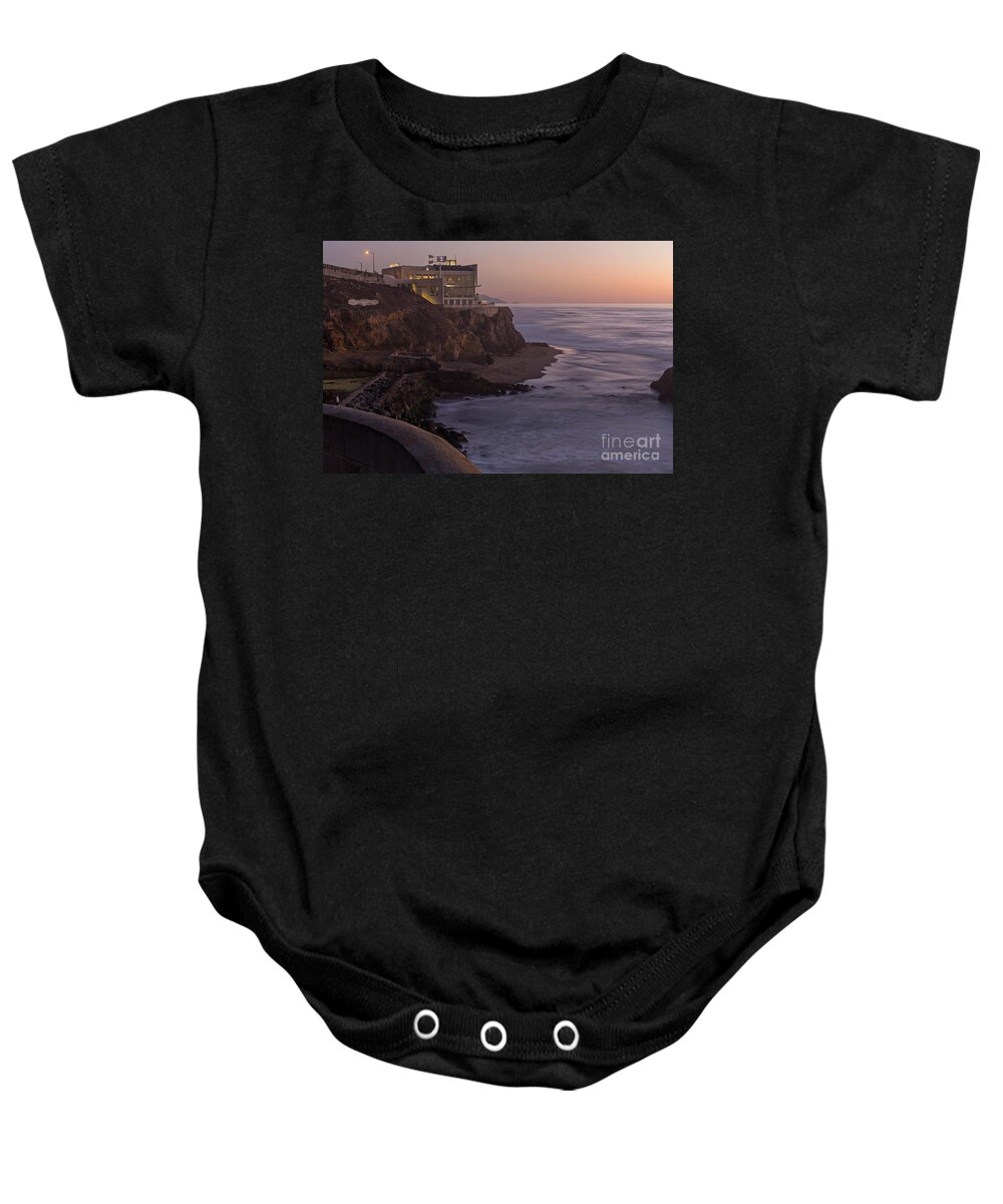 Cliff House Baby Onesie featuring the photograph Cliff House Sunset by Kate Brown