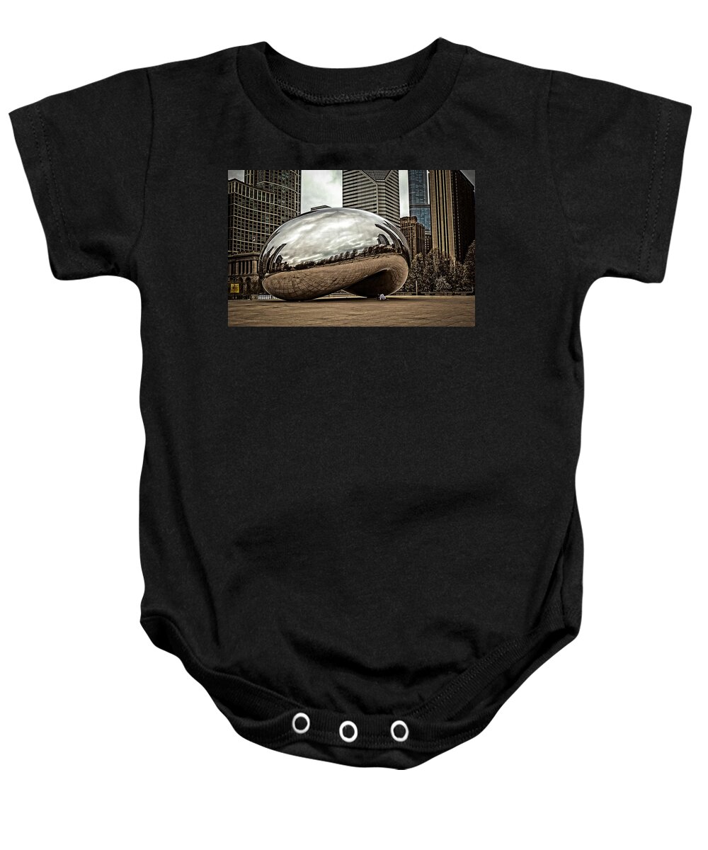 Cloud Gate Baby Onesie featuring the photograph Cloud Gate May 2014 by Frank Winters