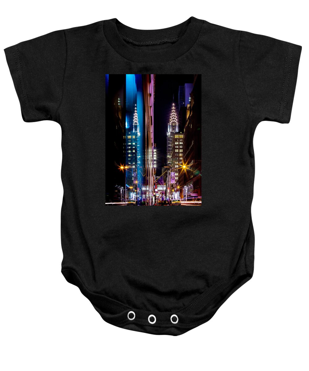 New Baby Onesie featuring the photograph Color of Manhattan by Az Jackson
