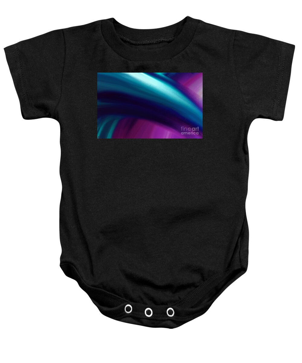 Abstract Baby Onesie featuring the painting Cool Breeze by Anita Lewis
