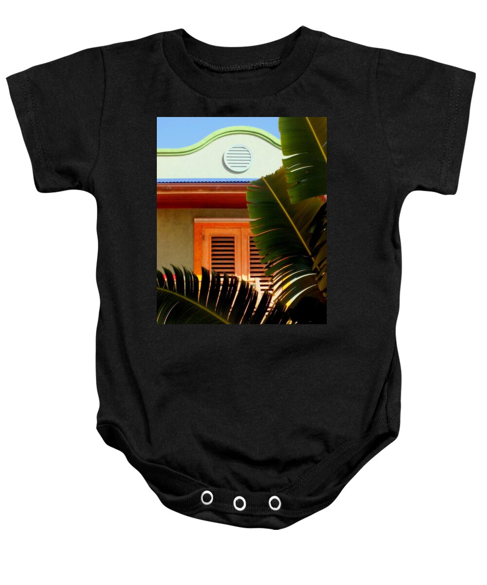 Tropical Baby Onesie featuring the photograph Cool Tropics by Karen Wiles